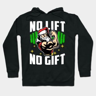 No Lift No Gift Ugly Christmas Sweater Gym Coach Santa Claus Hoodie